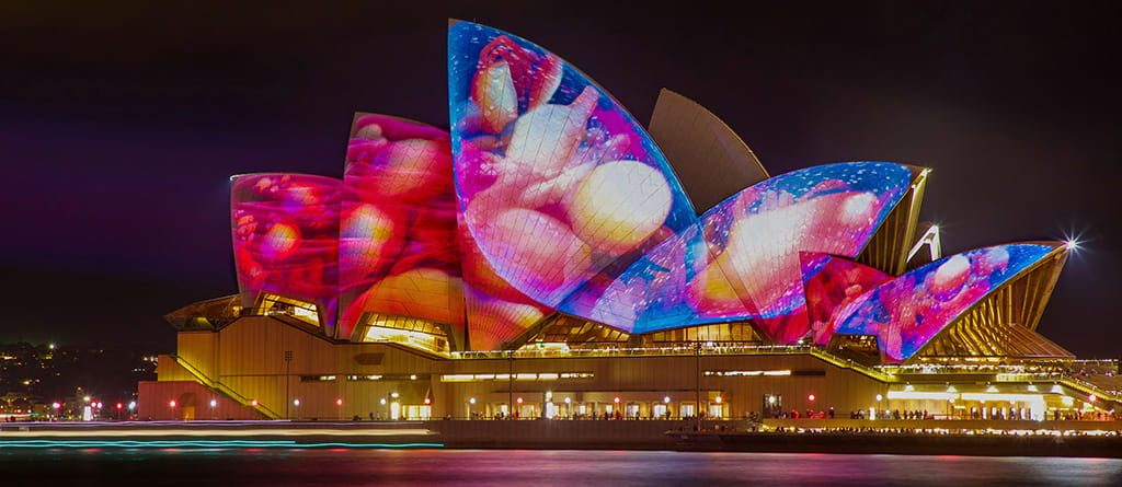 The enchanting Sydney Opera House during Vivid Sydney