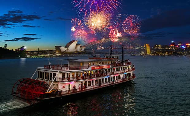 Sydney New Year’s Eve Cruise is the ideal vantage point for the fireworks and the harbour events.