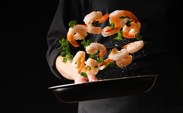 Delicious food artfully plated and served to your tables by friendly waiters
