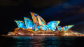 Illuminated Opera House during Vivid Sydney