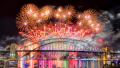 NYE fireworks display view from Sydney Showboats NYE Fireworks Cruises
