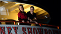 Couples enjoying harbour views from the Sydney Showboat Valentine's Day Cruise