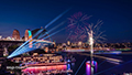 Sydney Harbour and it's buzzing precincts light up during the annual Vivid Sydney festival